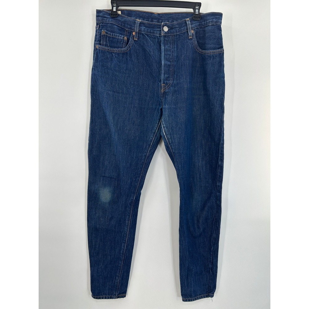 Levis Premium 501 Dark Wash Jeans Size 32 Button Fly 90s Revival Normcore